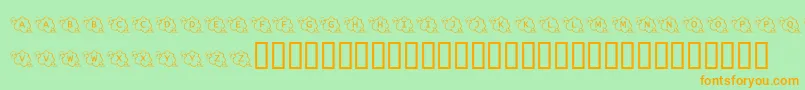 fuente KrCarefulWhatYouSay – Fuentes Naranjas Sobre Fondo Verde