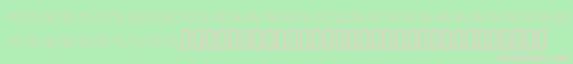KrCarefulWhatYouSay-fontti – vaaleanpunaiset fontit vihreällä taustalla