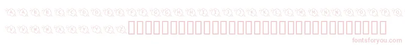 KrCarefulWhatYouSay Font – Pink Fonts on White Background