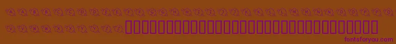 KrCarefulWhatYouSay Font – Purple Fonts on Brown Background