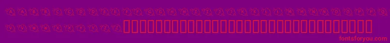 KrCarefulWhatYouSay-fontti – punaiset fontit violetilla taustalla