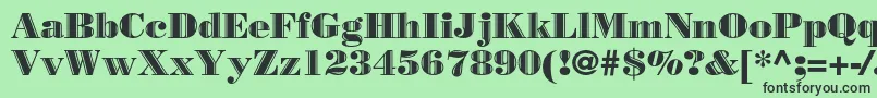 Borjomidecorbc Font – Black Fonts on Green Background