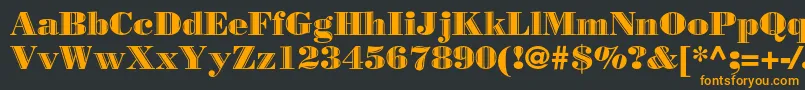 Borjomidecorbc Font – Orange Fonts on Black Background