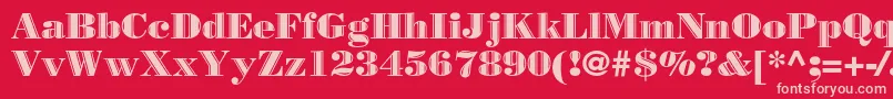 Borjomidecorbc Font – Pink Fonts on Red Background