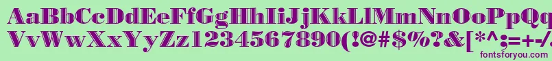 Borjomidecorbc Font – Purple Fonts on Green Background