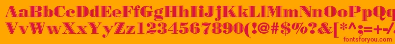 Borjomidecorbc Font – Red Fonts on Orange Background