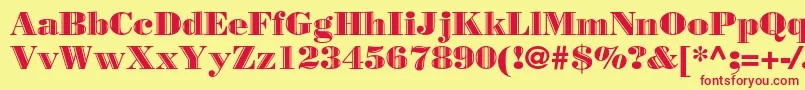 Borjomidecorbc Font – Red Fonts on Yellow Background