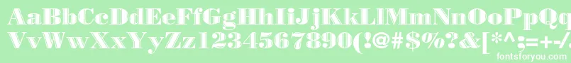 Borjomidecorbc Font – White Fonts on Green Background