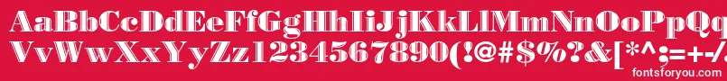 Borjomidecorbc Font – White Fonts on Red Background