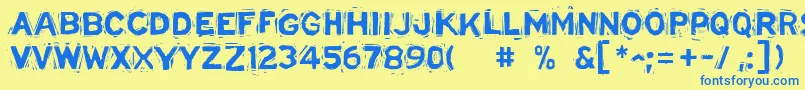 LinostatedemoBold Font – Blue Fonts on Yellow Background