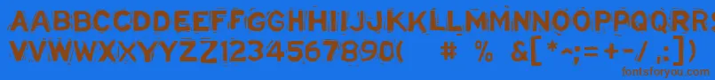 LinostatedemoBold Font – Brown Fonts on Blue Background