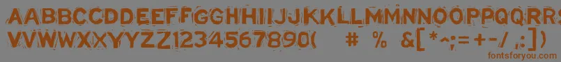 LinostatedemoBold Font – Brown Fonts on Gray Background