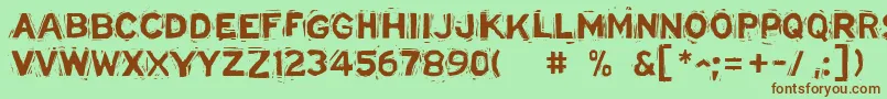 LinostatedemoBold Font – Brown Fonts on Green Background