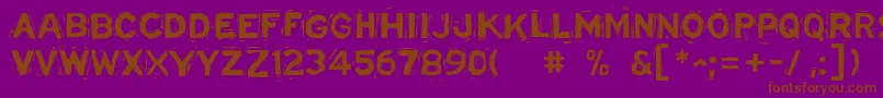 LinostatedemoBold Font – Brown Fonts on Purple Background