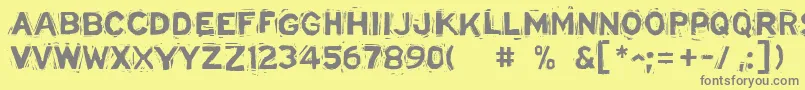 LinostatedemoBold Font – Gray Fonts on Yellow Background