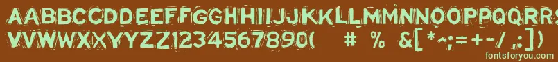 LinostatedemoBold Font – Green Fonts on Brown Background