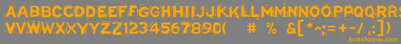 LinostatedemoBold Font – Orange Fonts on Gray Background