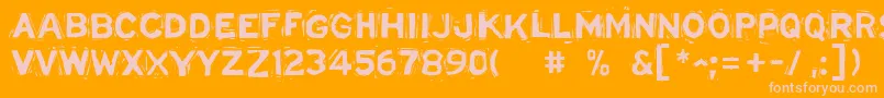 LinostatedemoBold Font – Pink Fonts on Orange Background