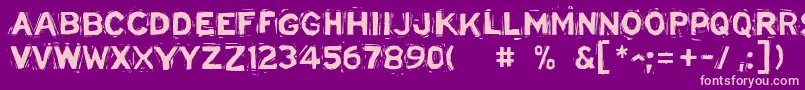 LinostatedemoBold Font – Pink Fonts on Purple Background