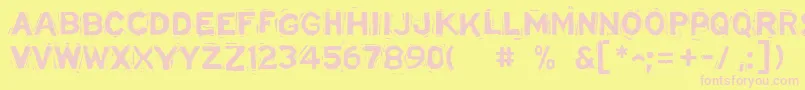 LinostatedemoBold Font – Pink Fonts on Yellow Background