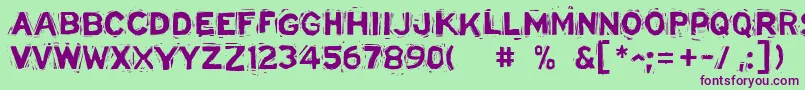 LinostatedemoBold Font – Purple Fonts on Green Background