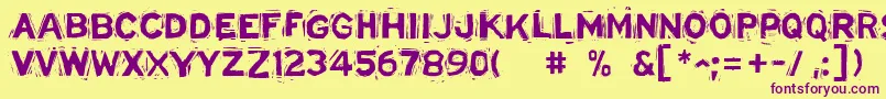 LinostatedemoBold Font – Purple Fonts on Yellow Background