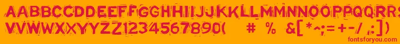 LinostatedemoBold Font – Red Fonts on Orange Background