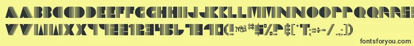 Echodeco Font – Black Fonts on Yellow Background