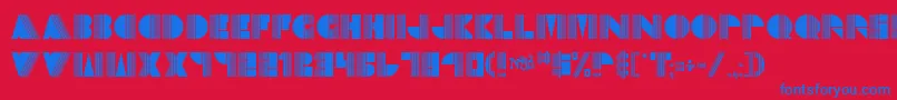 Echodeco Font – Blue Fonts on Red Background