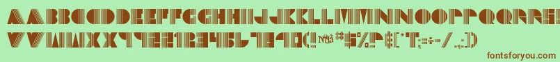 Шрифт Echodeco – коричневые шрифты на зелёном фоне