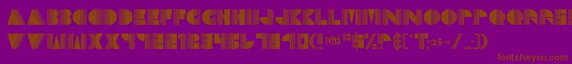 フォントEchodeco – 紫色の背景に茶色のフォント