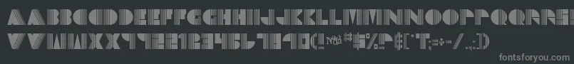 フォントEchodeco – 黒い背景に灰色の文字