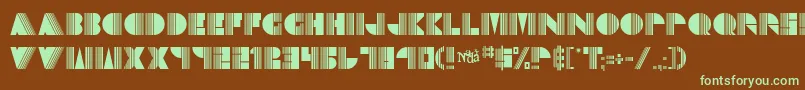 Шрифт Echodeco – зелёные шрифты на коричневом фоне