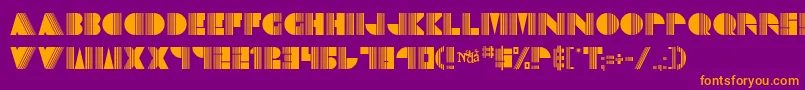 Echodeco Font – Orange Fonts on Purple Background