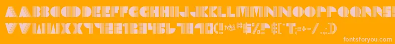 Echodeco Font – Pink Fonts on Orange Background