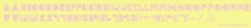 Echodeco-fontti – vaaleanpunaiset fontit keltaisella taustalla
