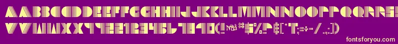 Echodeco Font – Yellow Fonts on Purple Background