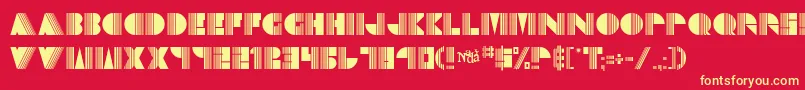 Echodeco Font – Yellow Fonts on Red Background