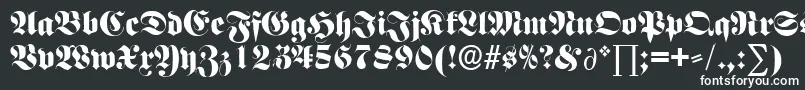 Шрифт F692BlackletterRegular – белые шрифты