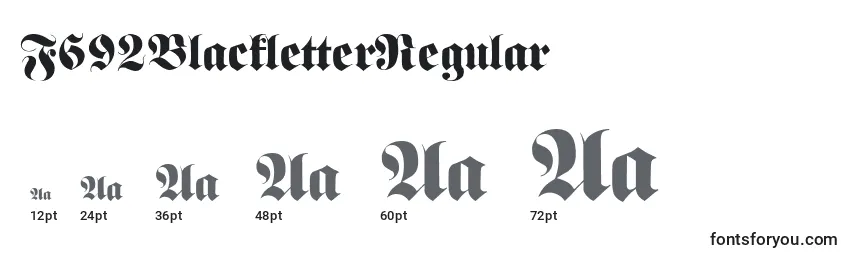 F692BlackletterRegular Font Sizes