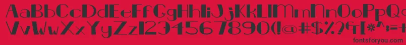 Decocard Font – Black Fonts on Red Background