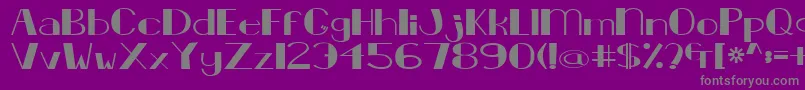 Czcionka Decocard – szare czcionki na fioletowym tle