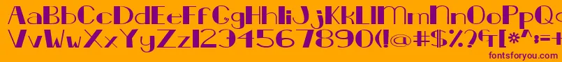 Decocard Font – Purple Fonts on Orange Background