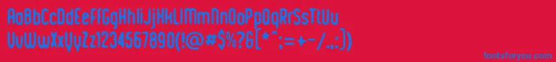 RomabnticoKustomtype Font – Blue Fonts on Red Background