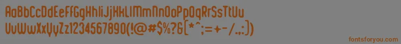 RomabnticoKustomtype Font – Brown Fonts on Gray Background
