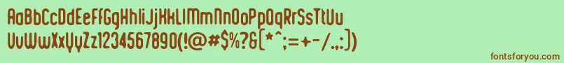 RomabnticoKustomtype Font – Brown Fonts on Green Background