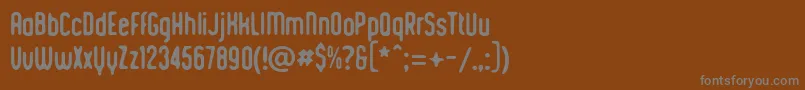 RomabnticoKustomtype Font – Gray Fonts on Brown Background