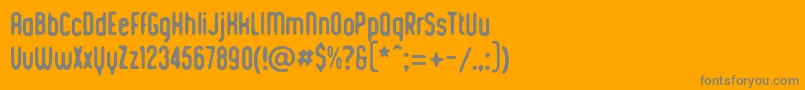 RomabnticoKustomtype Font – Gray Fonts on Orange Background
