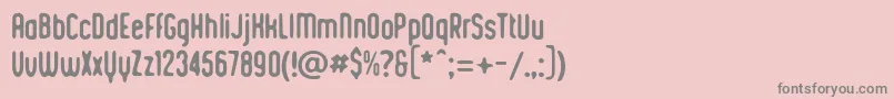 RomabnticoKustomtype Font – Gray Fonts on Pink Background