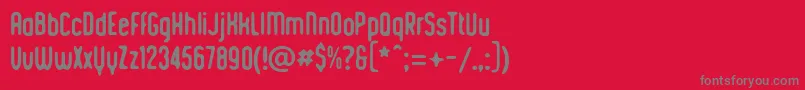 フォントRomabnticoKustomtype – 赤い背景に灰色の文字